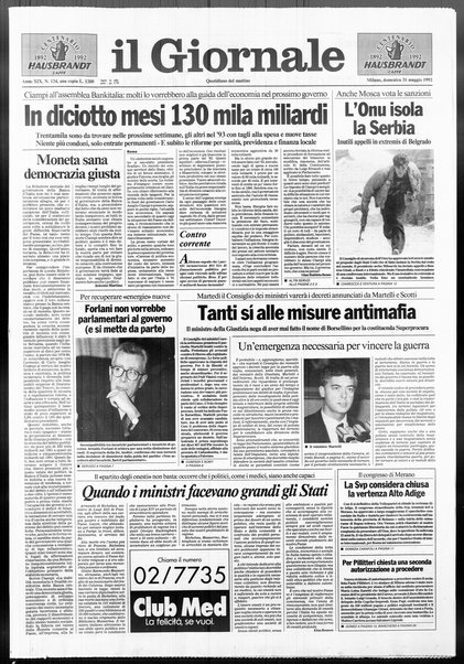 Il giornale : quotidiano del mattino